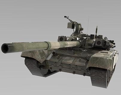 3D model tank and animation - Russian Tank T-90