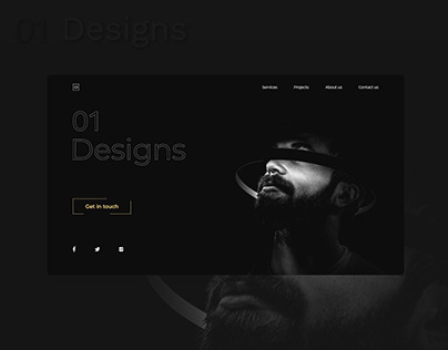 01 Design Agency landing page