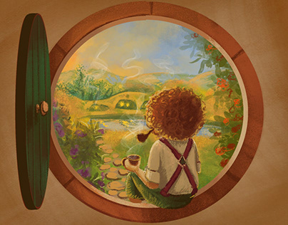 Hobbit book illustration