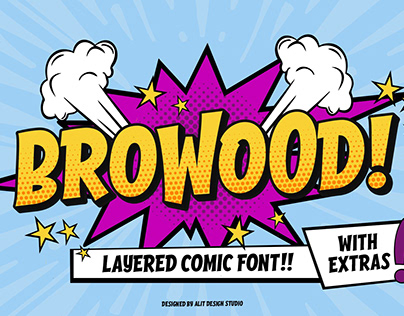 Browood Layered Comic Font