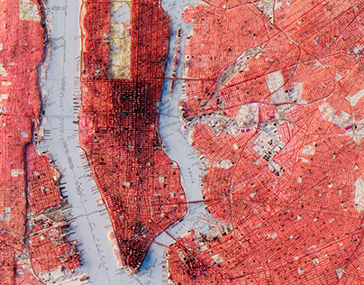 New York City - shaded relief city map