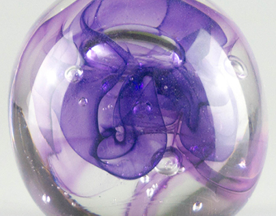 Purple Glass Paper Holder