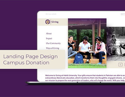 Campus Donation - Landing Page Design