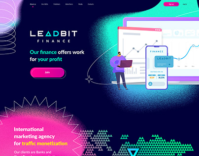 Landing Page for LEADBIT Finance