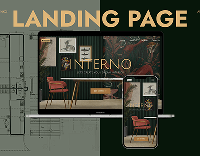 Landing Page of an Interior Design Studio