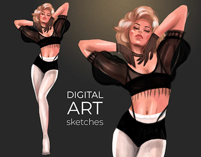 Digital art sketches