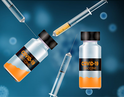 Corona Virus - Covid 19 Vaccine Bottle Vector