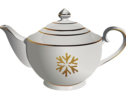 Realistic vector teapot