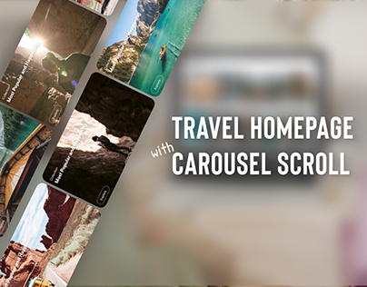 Travel homepage with Carousel Scrolls UI/UX