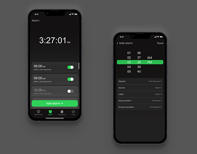 Alarm app uı design