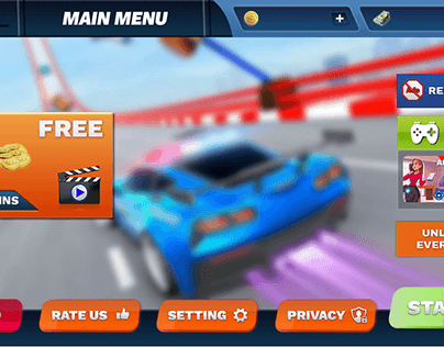 Drift Car Game Ui Design