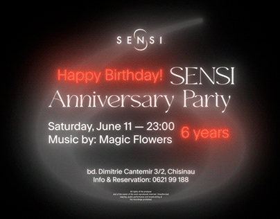 SENSI — 6 YEARS ANNIVERSARY PARTY