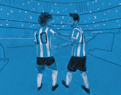 Maradona and Messi Together