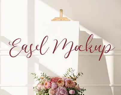 Easel Mockup, Sign Mockup, Wedding Mockup, Mockup PSD.