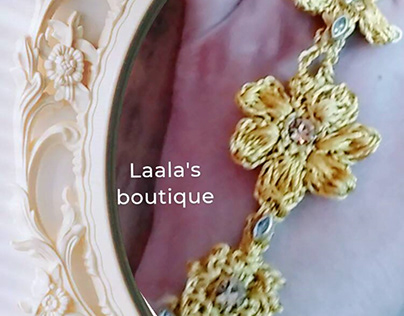 Crochet handmade bracelets made by Laala's boutique.