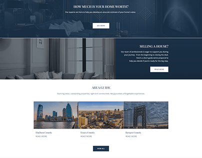 Real estate landing page for a team.