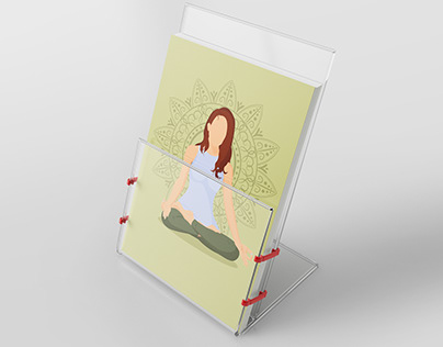 Poster with a girl in the lotus position
