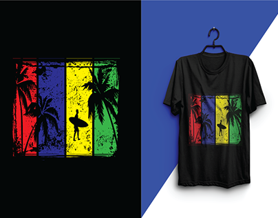 Beach Surfing Design T-shirt Design