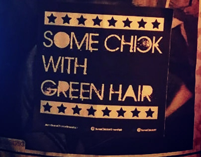Some Chick w Green Hair - Sticker
