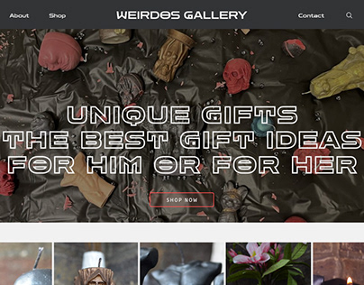 Website for an online candle store Weirdos Gallery