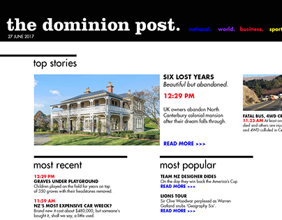 Dominion Post // Web Design