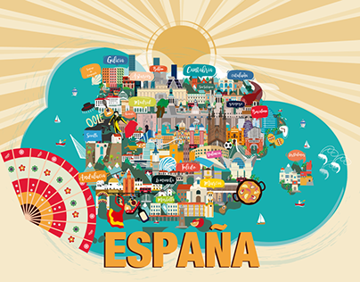 Spanish poster illustration
