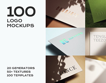 100 Logo Mockup Branding Bundle