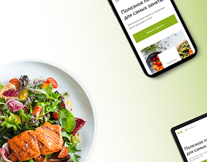 One-page website of healthy food with delivery
