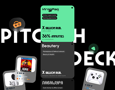 Pitch deck (presentation design): UIUX, branding