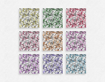 Seamless patterns - Lilies