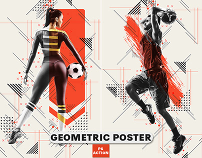 Geometric Poster Photoshop Action