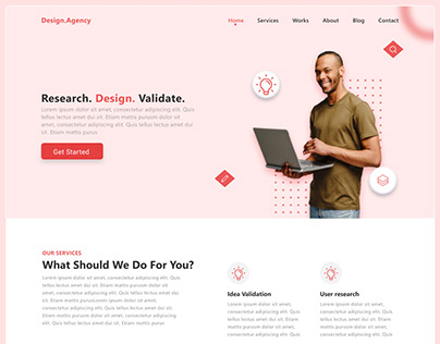 Landing Page for Design agency