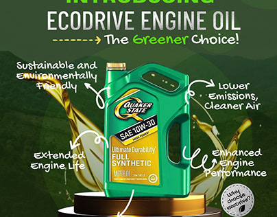 Re-created an Advert for an Eco-friendly Engine oil.