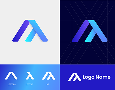 AT letter logo Design