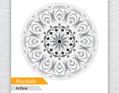 Mandala Alpona Design Vector