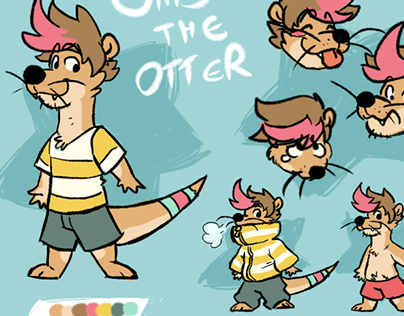 Gabe the Otter Reference Sheet
