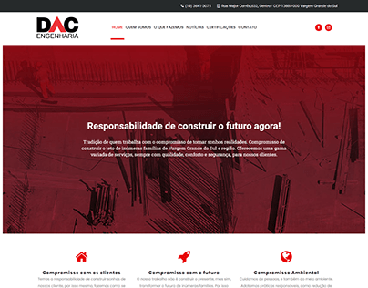 Website da DAC Engenharia