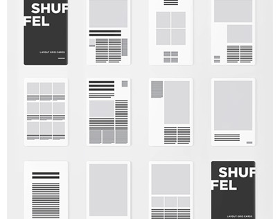 SHUFFEL graphic design layout cards