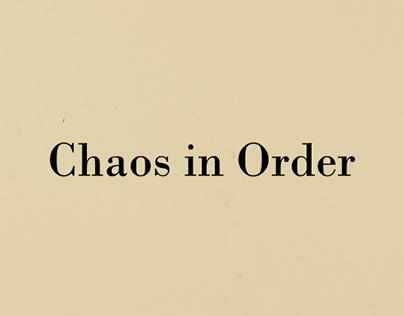 Chaos in Order - Stop Motion Animation