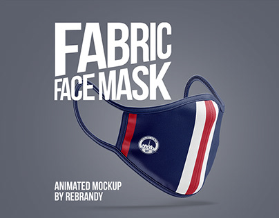 Fabric Face Mask Animated Mockup