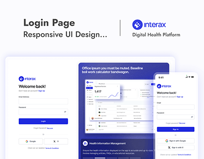 Responsive Login Page UI Design