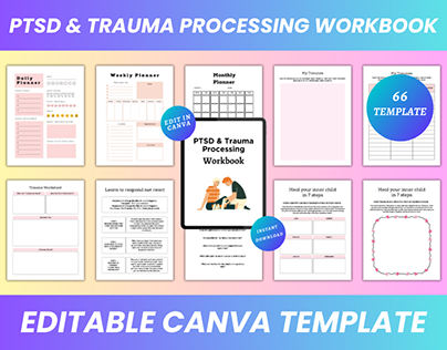 PTSD & Trauma Processing Workbook Canva