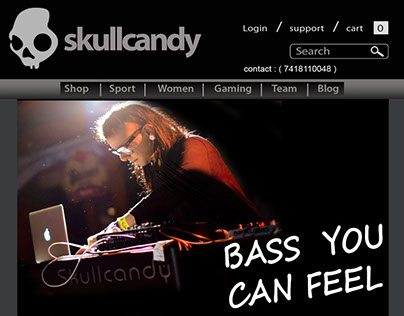 skullcandy web design page