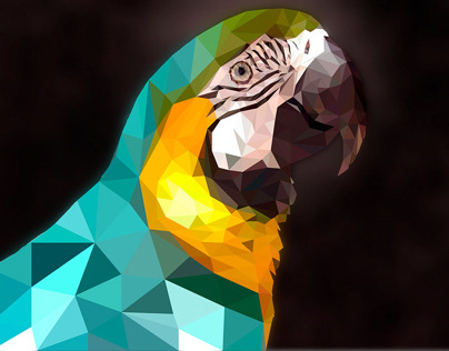 Low-poly parrot