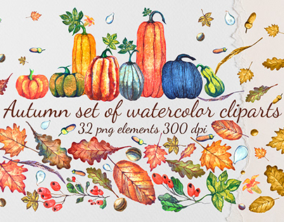 Autumn watercolor, for warmth and comfort in your home!
