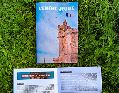 Graphic Design of the magazine "l'Encre Jeune"