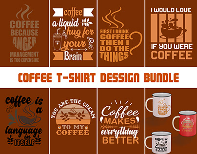 COFFEE T-SHIRT DESIGN BUNDLE