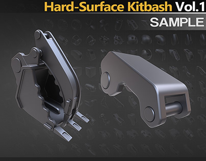 Hard-Surface Kitbash Vol.1 - Free Sample
