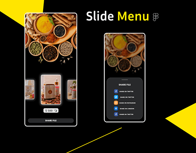 Slide Menu Bar Design