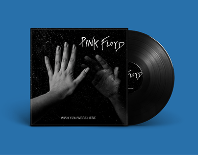Redesign do vinil "Wish You Where Here" dos Pink Floyd